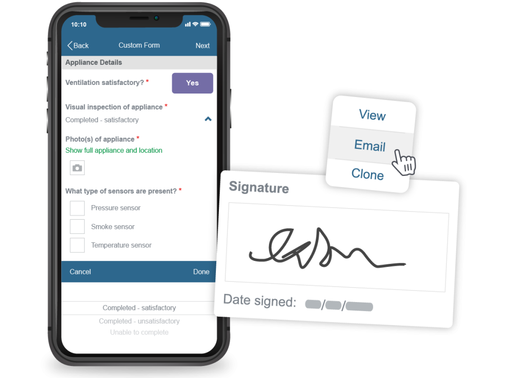 Easily complete custom forms on mobile