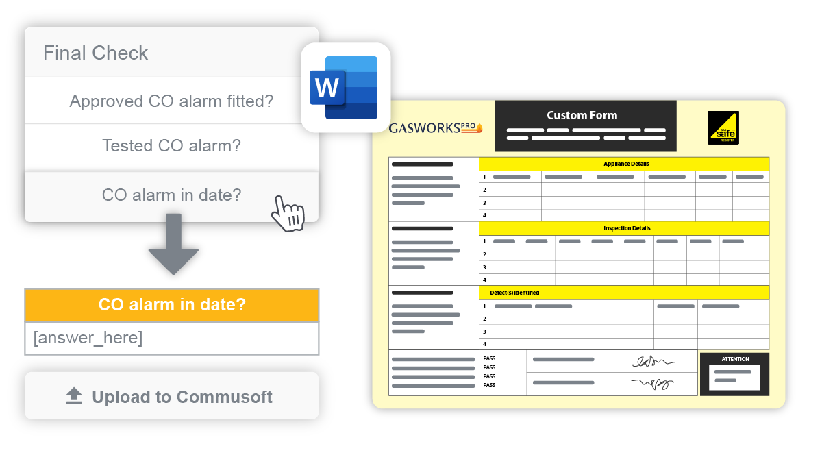 Map custom form fields with Microsoft Word