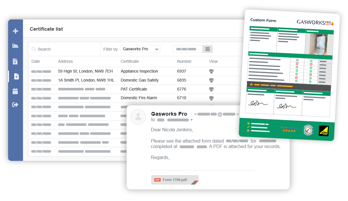 Sharing custom forms with customers