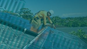 solar panel technology being installed on a roof